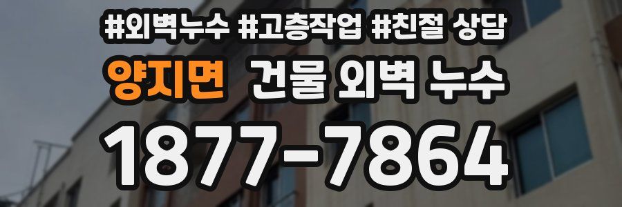 양지면 건물 외벽 누수
