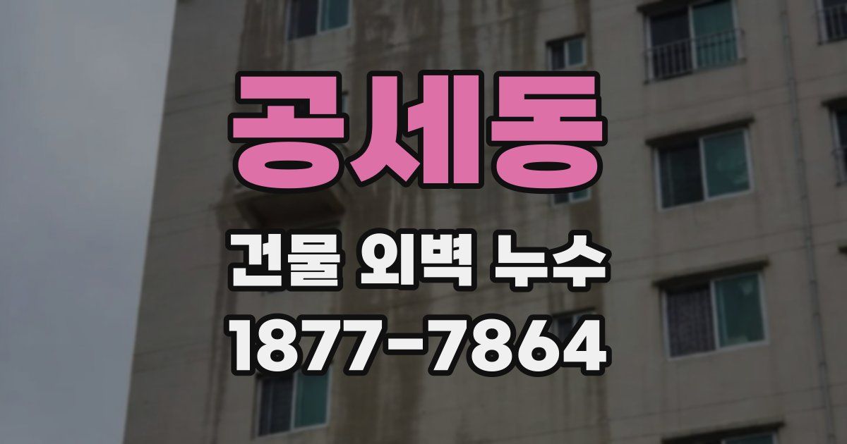 공세동 건물 외벽 누수