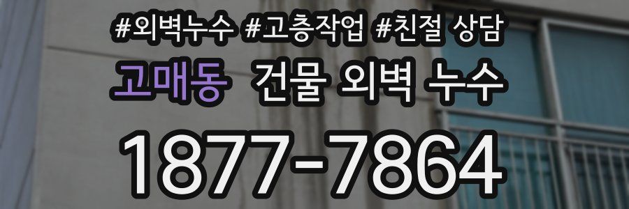 고매동 건물 외벽 누수