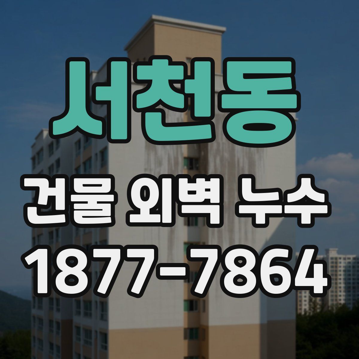 서천동 건물 외벽 누수