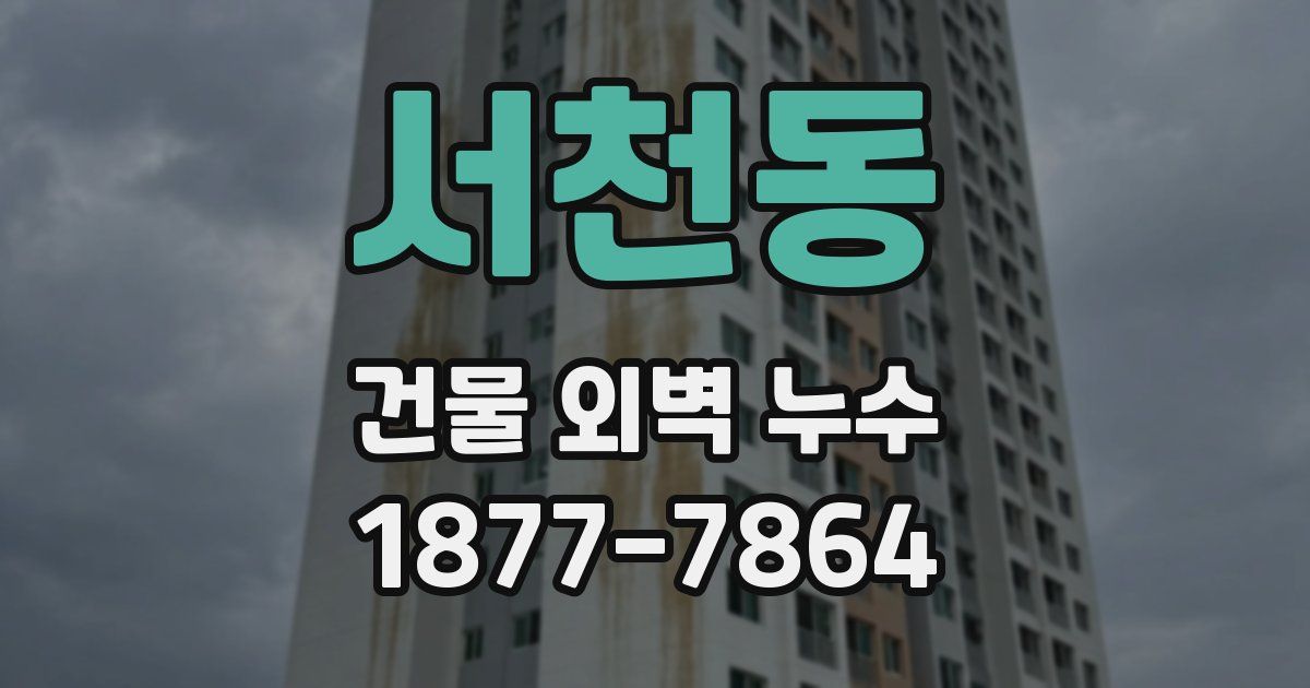 서천동 건물 외벽 누수