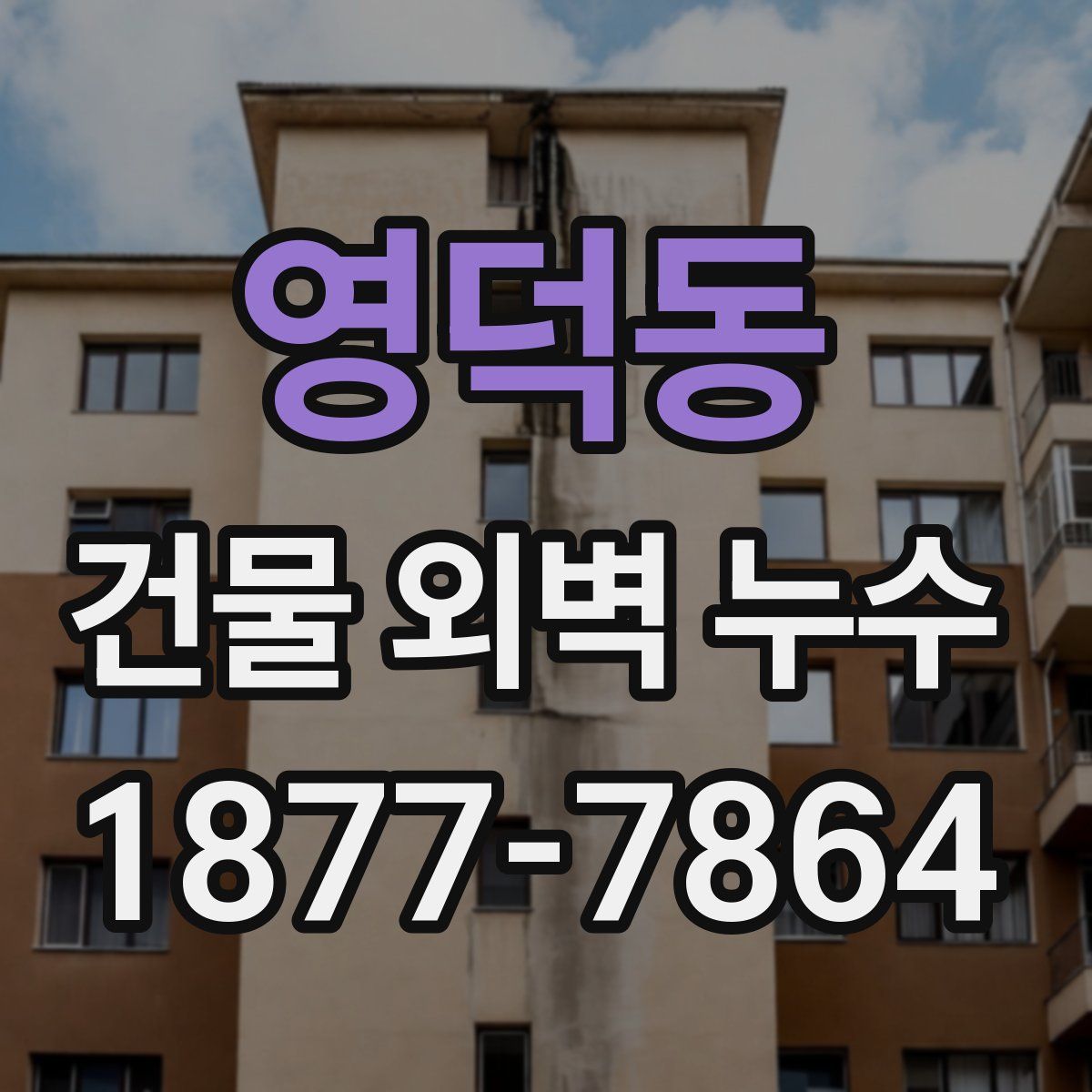 영덕동 건물 외벽 누수