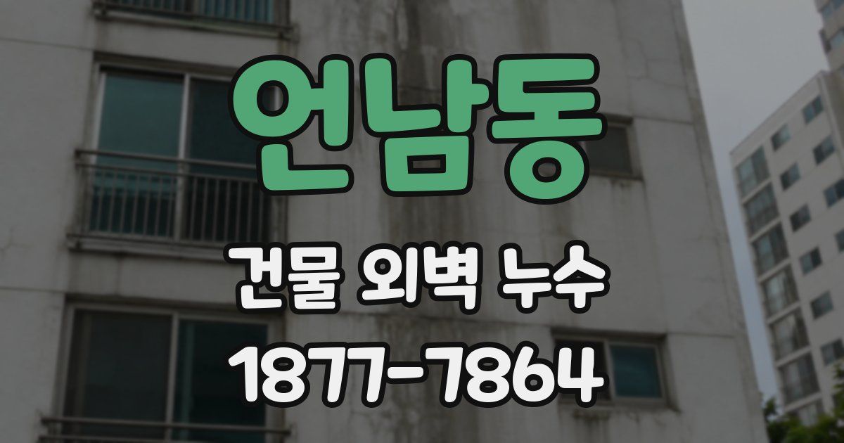 언남동 건물 외벽 누수