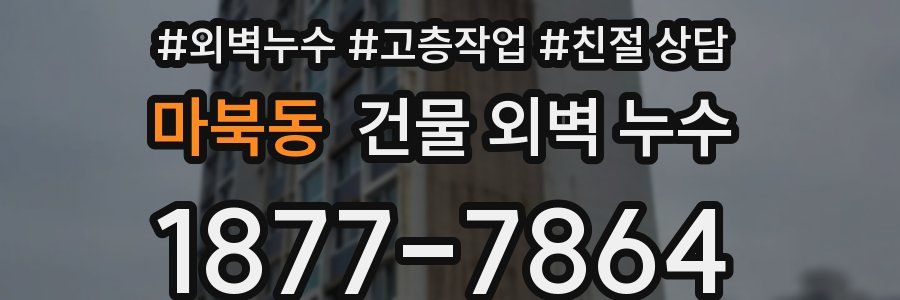 마북동 건물 외벽 누수