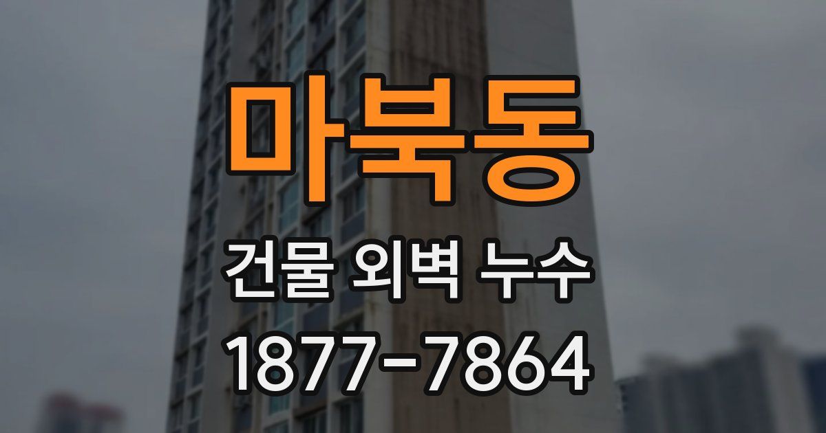 마북동 건물 외벽 누수