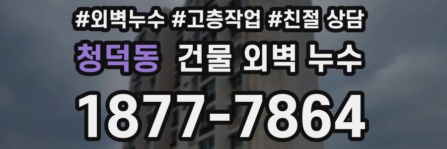 청덕동 건물 외벽 누수