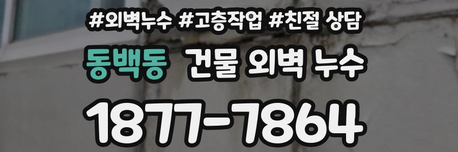 동백동 건물 외벽 누수