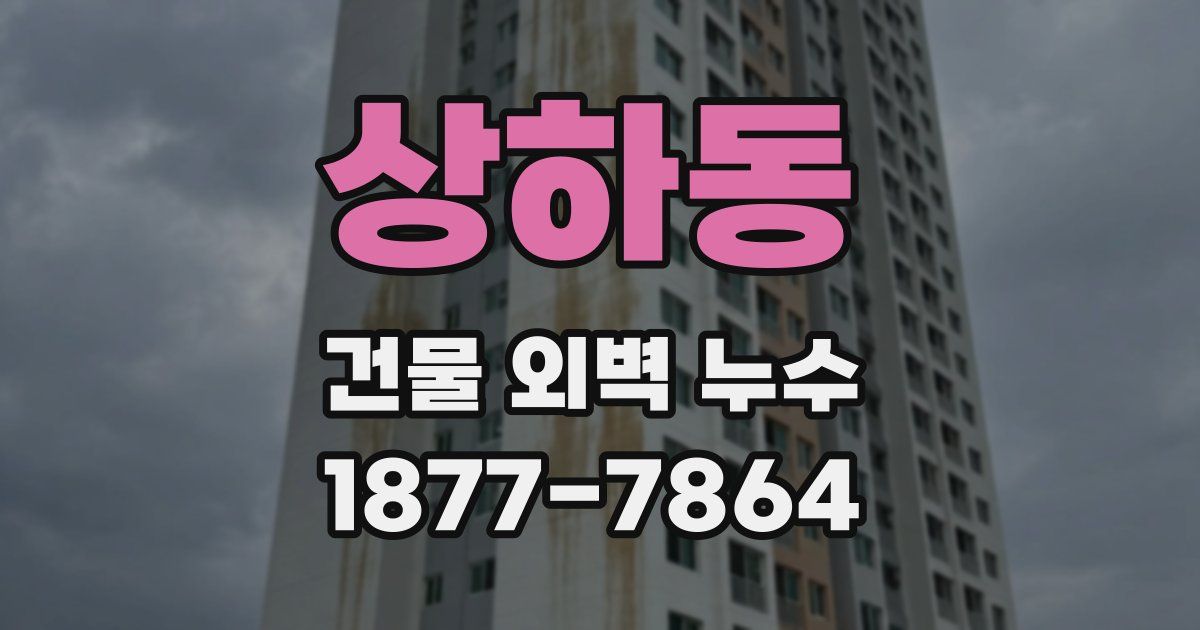 상하동 건물 외벽 누수