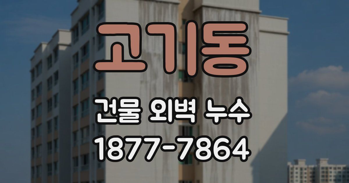 고기동 건물 외벽 누수