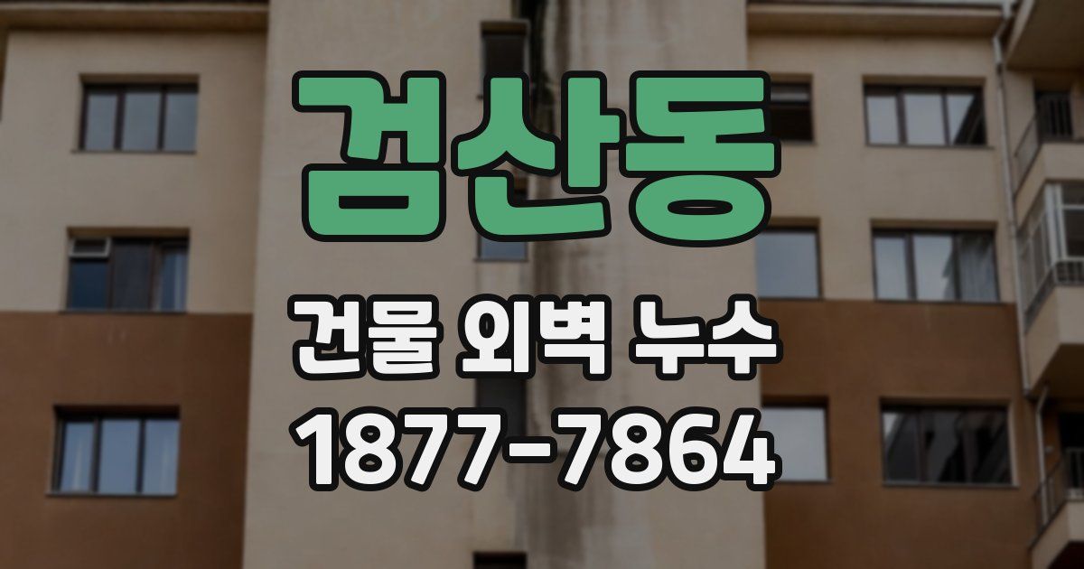 검산동 건물 외벽 누수