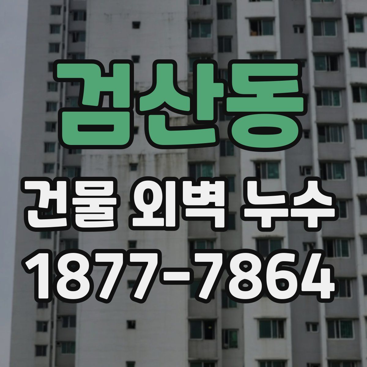 검산동 건물 외벽 누수