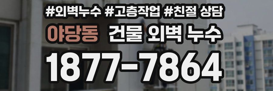 야당동 건물 외벽 누수