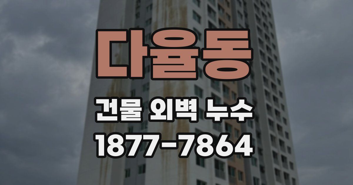 다율동 건물 외벽 누수