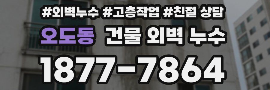 오도동 건물 외벽 누수