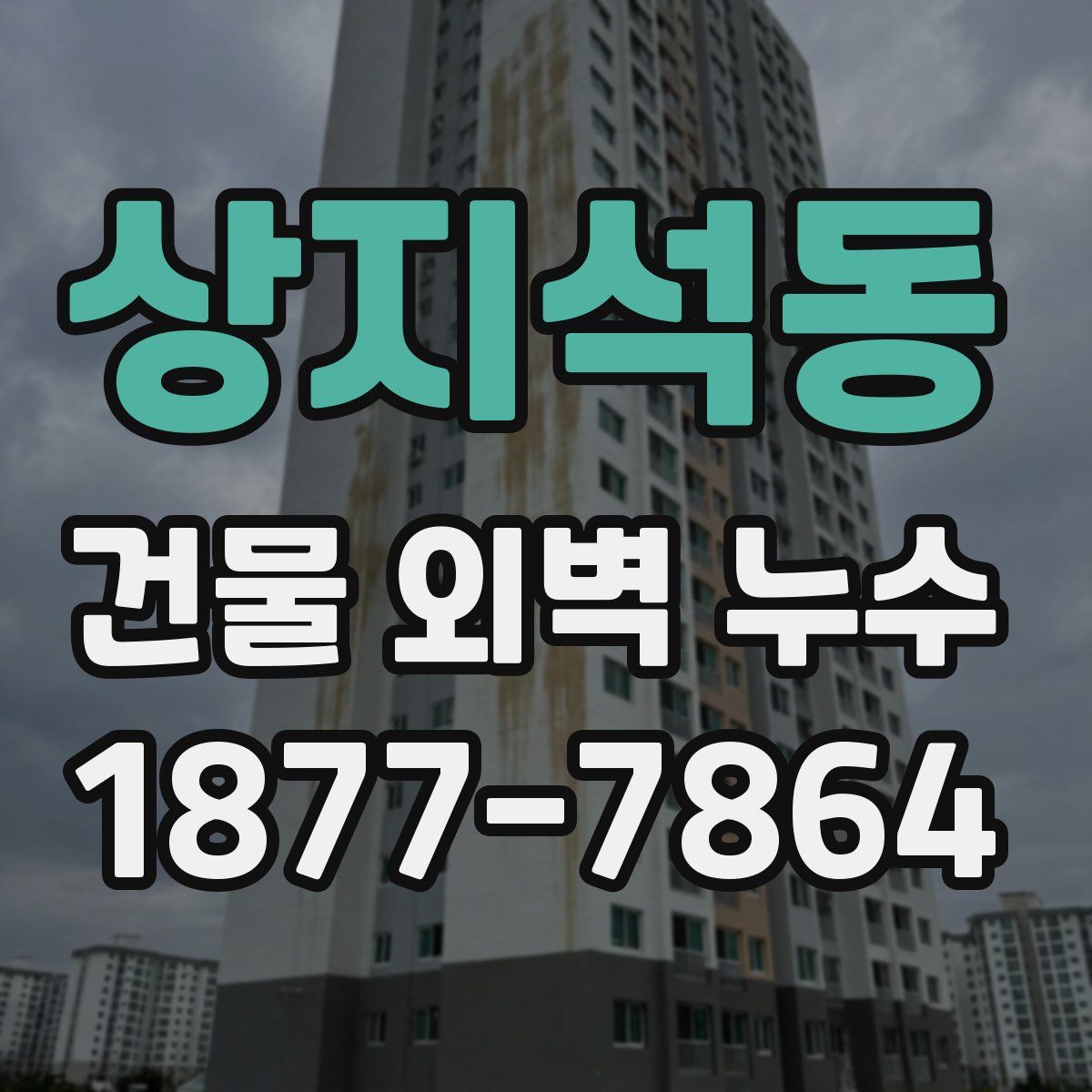상지석동 건물 외벽 누수