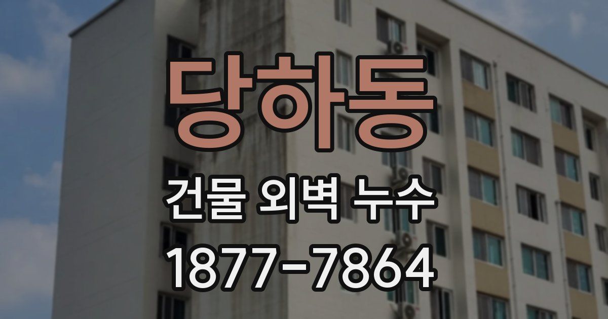 당하동 건물 외벽 누수