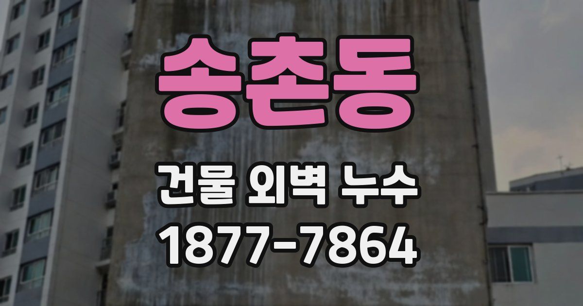 송촌동 건물 외벽 누수