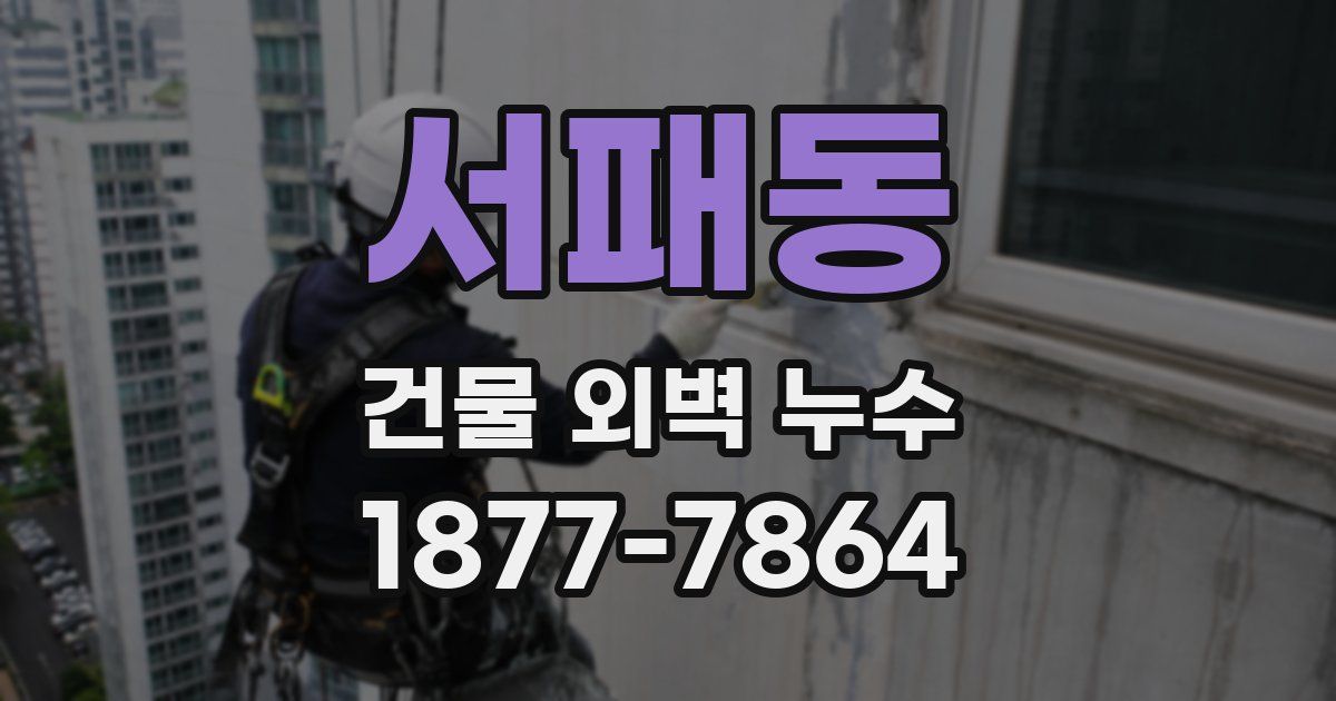 서패동 건물 외벽 누수