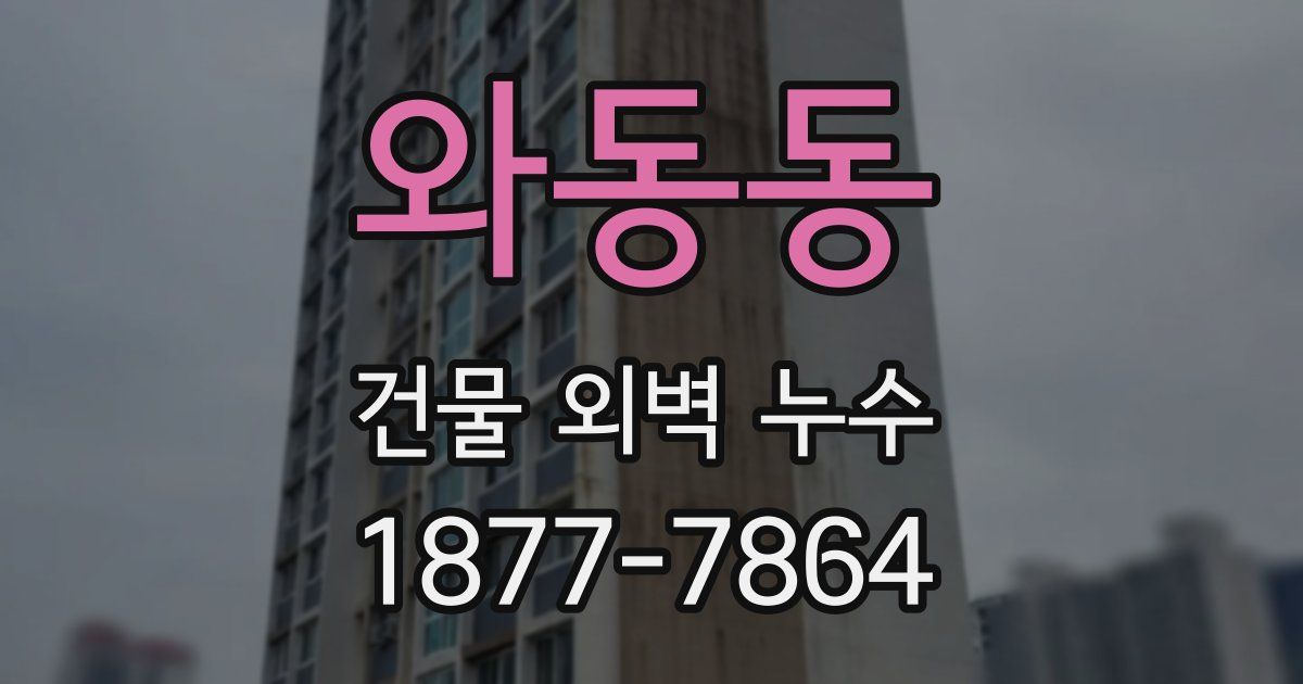 와동동 건물 외벽 누수