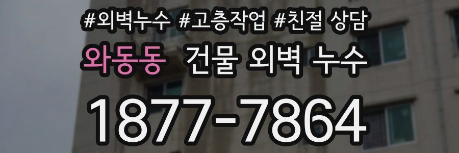 와동동 건물 외벽 누수