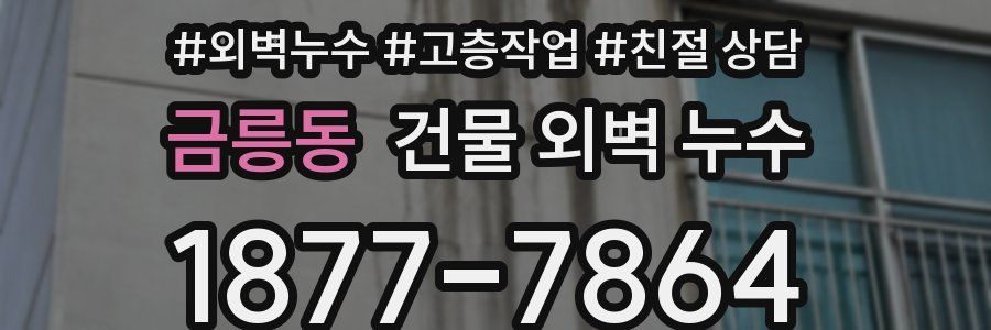 금릉동 건물 외벽 누수