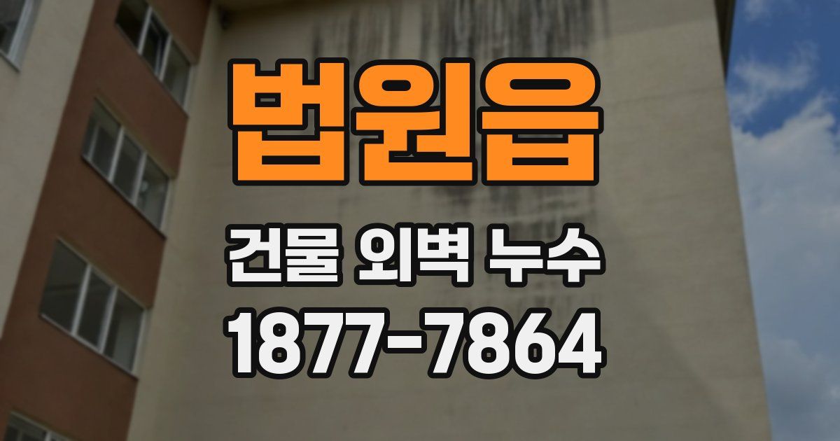 법원읍 건물 외벽 누수