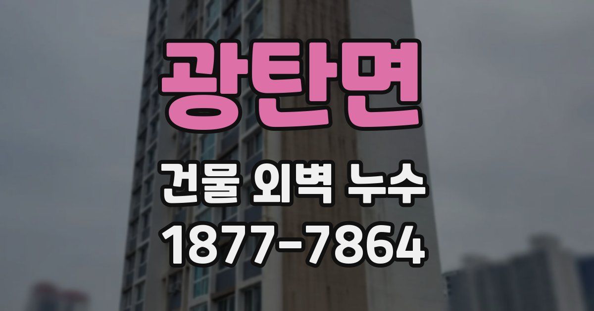 광탄면 건물 외벽 누수