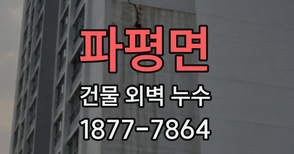 파평면 건물 외벽 누수
