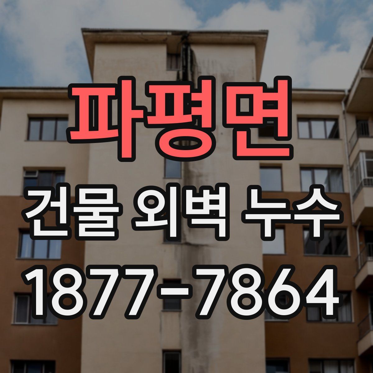 파평면 건물 외벽 누수