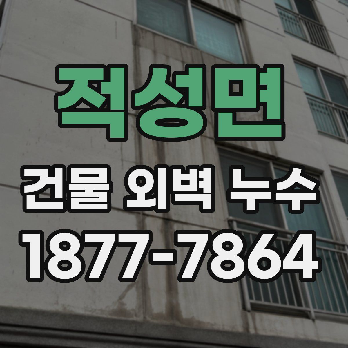 적성면 건물 외벽 누수