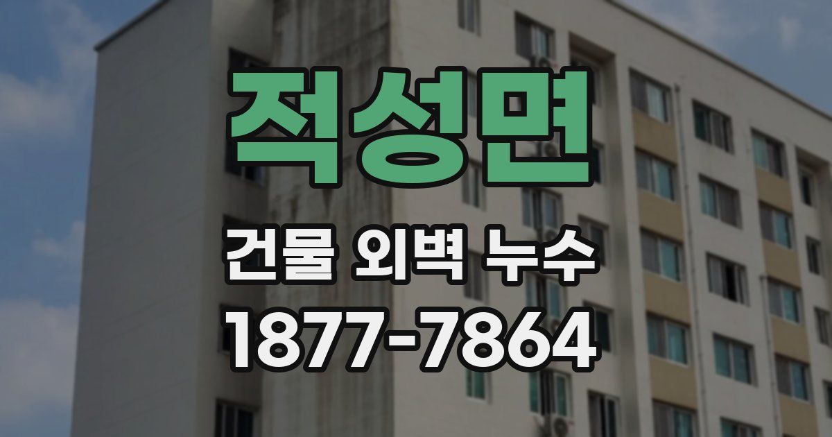 적성면 건물 외벽 누수