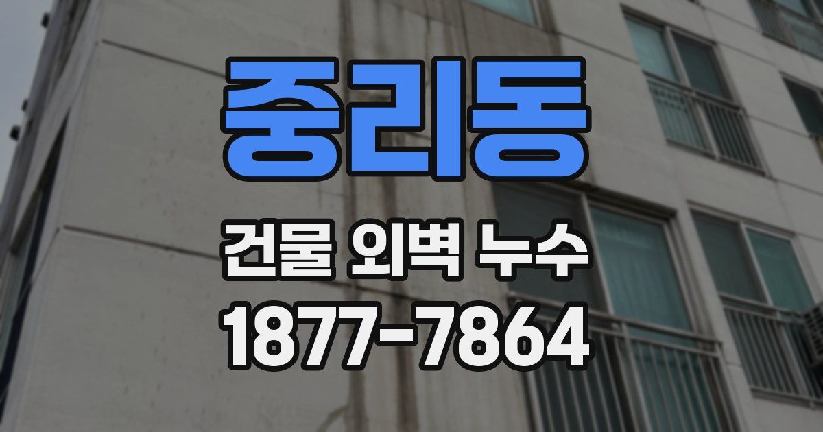중리동 건물 외벽 누수