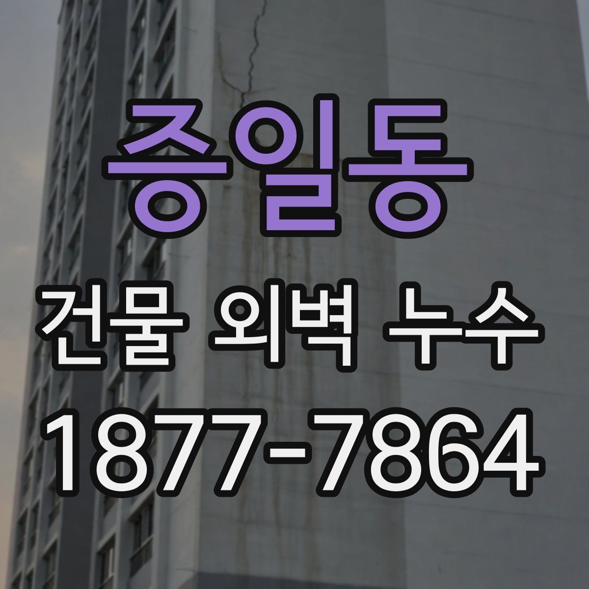 증일동 건물 외벽 누수