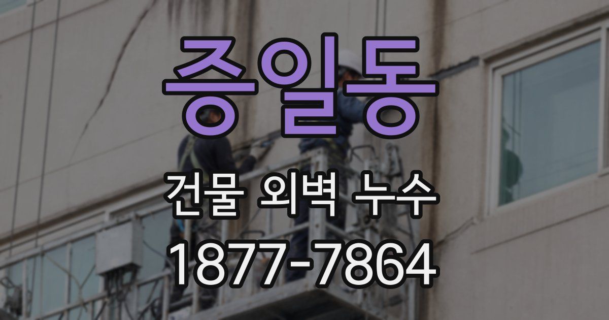 증일동 건물 외벽 누수