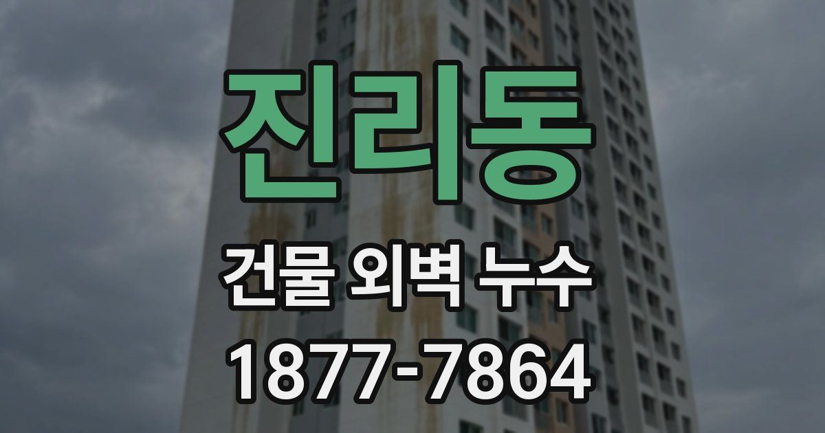 진리동 건물 외벽 누수