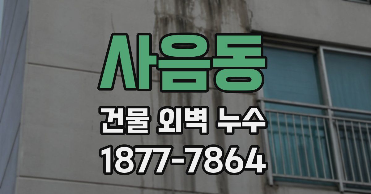 사음동 건물 외벽 누수