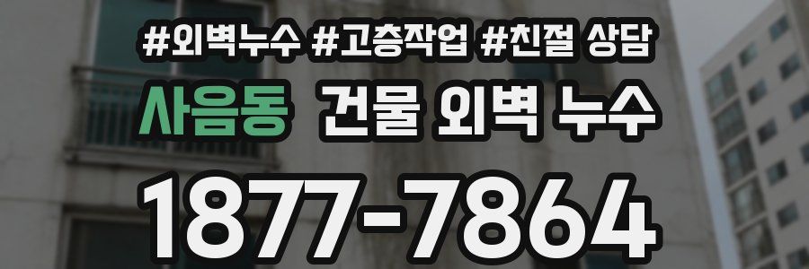 사음동 건물 외벽 누수
