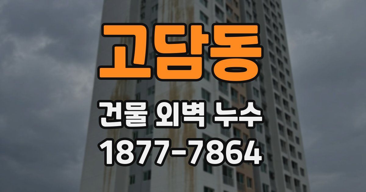 고담동 건물 외벽 누수
