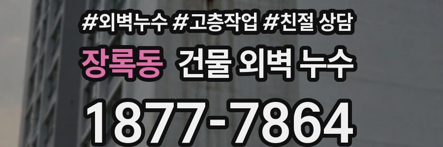장록동 건물 외벽 누수