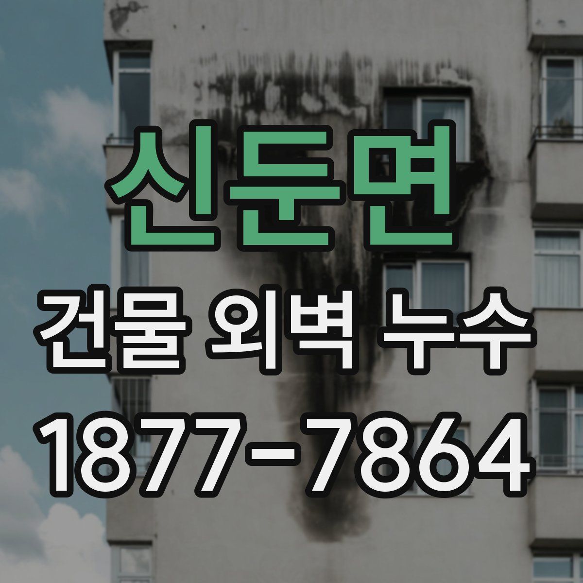 신둔면 건물 외벽 누수