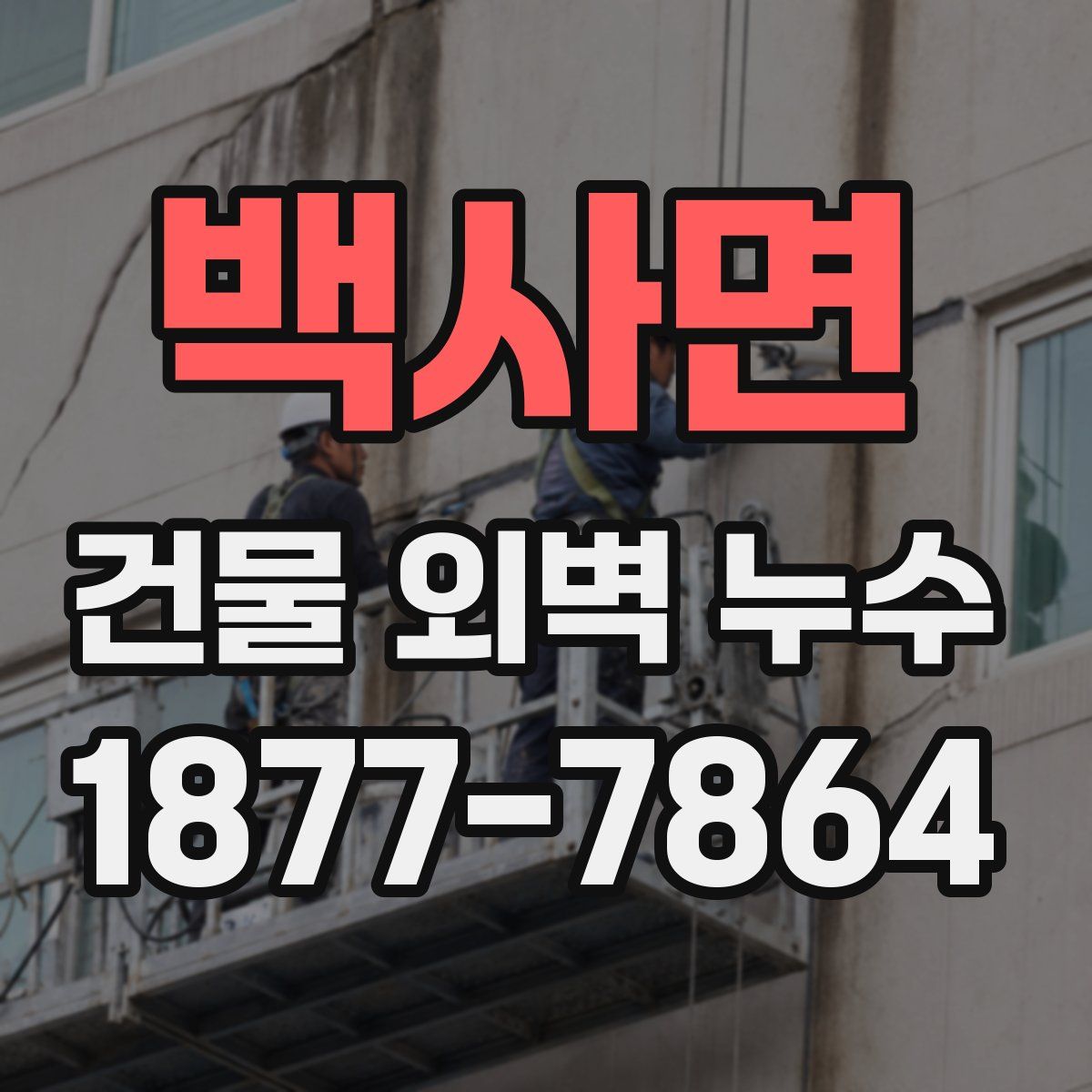 백사면 건물 외벽 누수