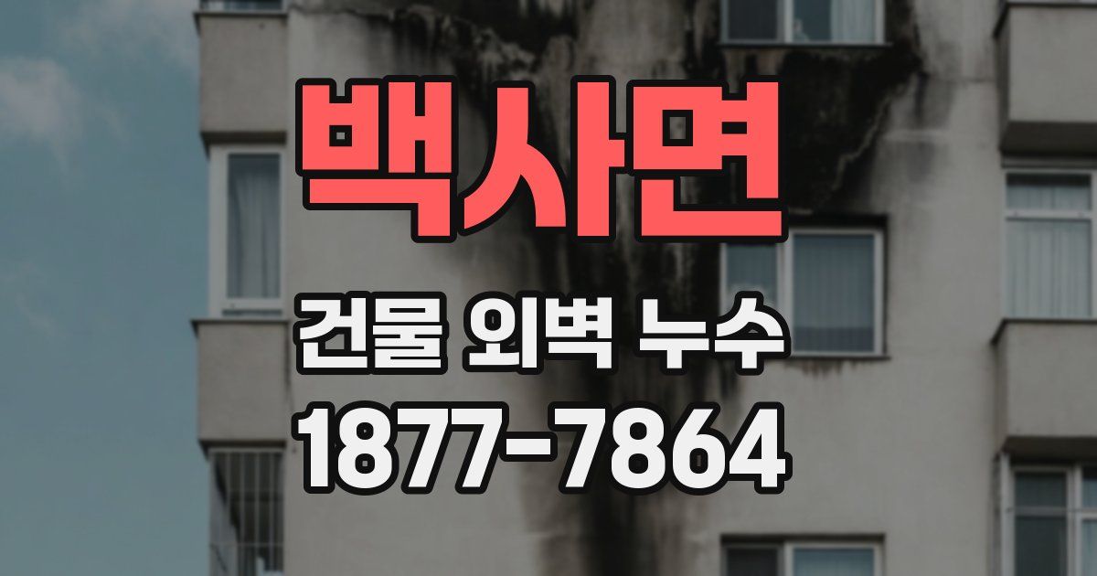 백사면 건물 외벽 누수