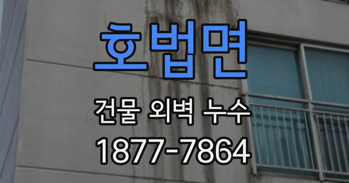 호법면 건물 외벽 누수