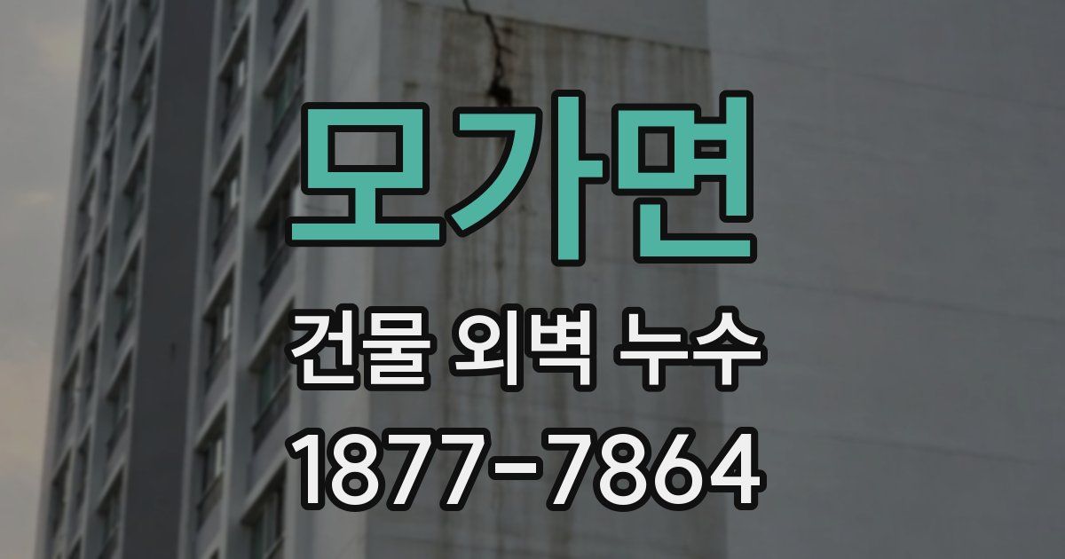 모가면 건물 외벽 누수