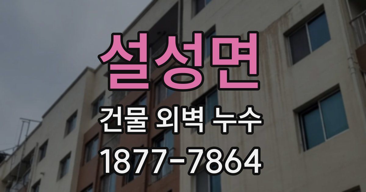 설성면 건물 외벽 누수