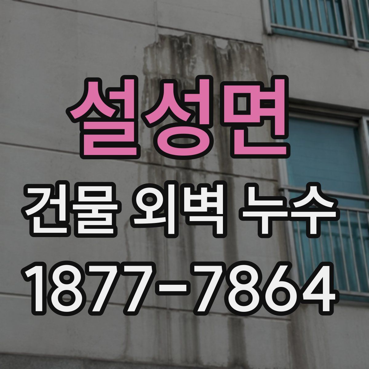 설성면 건물 외벽 누수