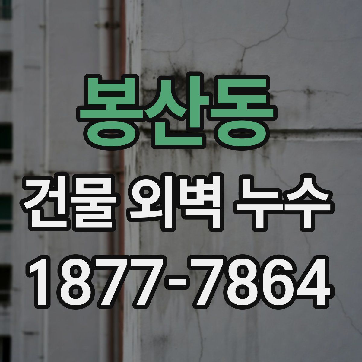 봉산동 건물 외벽 누수
