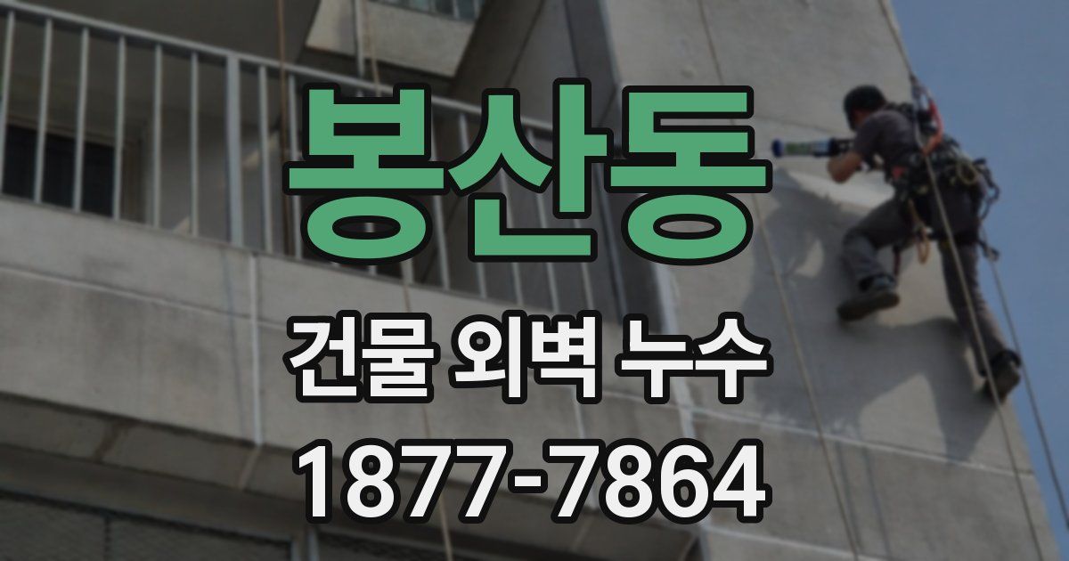봉산동 건물 외벽 누수