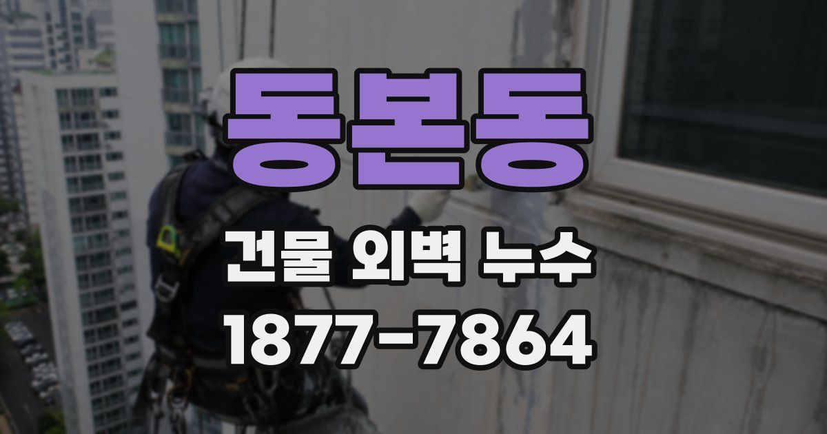 동본동 건물 외벽 누수