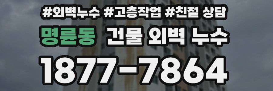 명륜동 건물 외벽 누수